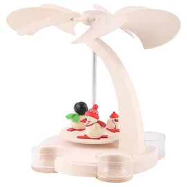 Seiffener Volkskunst Weihnachtspyramide Bogenpyramide Cool-Man Wintersport, 1-stöckig,.. SV 16253 NEU