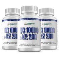720 Tabletten 3 Dosen Vitamin D3 10000 IU & Vitamin K2 200mcg MK-7 Menachinon-7