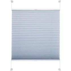 Plissee LIEDECO "Pastell" Gr. 8, blau, B:70cm H:220cm, Obermaterial: 100% Polyester, Plissees, Klemmfix-Plissee, Pastell