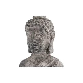 Möbel Kraft Deko Figur Buddha ¦ grau ¦ Zement ¦ Maße (cm): B: 20,5 H: 38 T: 12.5