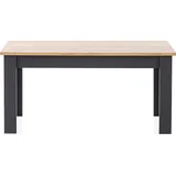 Landhausstil Esstisch CESENA-61 in anthrazit mit Wotan Eiche Nb., B/H/T ca. 160/76/90 cm - Grau