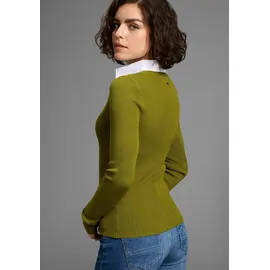 LAURA SCOTT V-Ausschnitt-Pullover grün 40