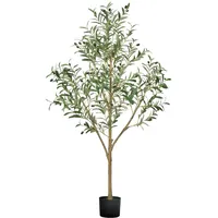 Vevor Künstlicher Olivenbaum, 1,5 m, mit schwarzem Topf, Kunstbaum