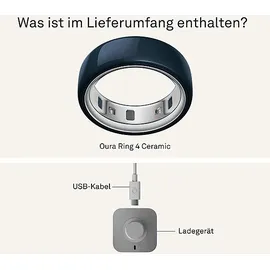 Oura Ring 4 Ceramic, Größe 4, Midnight Smart