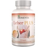 BIOMENTA Leber Plus – 90 Leber Kapseln hochdosiert - mit Cholin, Mariendistel, Artischocken, Löwenzahn - vegan - Premiumqualität