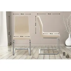 CLP Esszimmerstuhl Belfort Stoff creme
