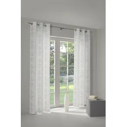 Vorhang ADAM "Wave", beige (natur, hellgrau, beige), B:145cm H:225cm, Jacquard, Baumwolle (Bio-Baumwolle), Leinen, Gardinen, nachhaltig aus Bio-Baumwolle