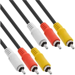 InLine Cinch Kabel - Audio/Video 3x Cinch - Stecker / Stecker - 0,5m