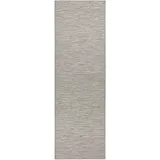 HANSE HOME BT Carpet Nature Läufer In- – Schlingen Küchenläufer rutschfest Flachgewebe Kurzflor Woll-Optik Fineloop Küchenteppich für Flur, Garten, Terrasse, Badezimmer – Creme Grau, 80x350cm