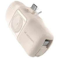 Wozinsky Mini-Powerbank mit integriertem USB-C-Kabel und Apple Watch Ladegerät