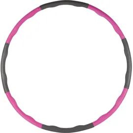 John Gym Wave Fitnessring Fitnessreifen Hula Hoop Reifen Ring Softgrip zerlegbar mit Clicksystem, 32388, Rosa Grau