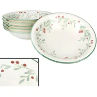 Mambocat 6x Holly Suppenteller 400ml tiefe Teller Pasta Salat