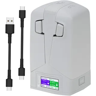Zwei-Wege-Ladehub für DJI Flip, Schnellladegerät Digitaler Display Battery Manager Ladestation mit USB-C Kabel Kompatibel mit Flip Drohne Zubehör (ohne Akku