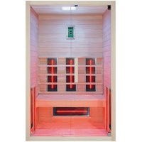 RORO Sauna & Spa Infrarotkabine "ABN Z432" Saunen Fronteinstieg, inkl Fußboden und Steuergerät beige (natur) Infrarotkabinen