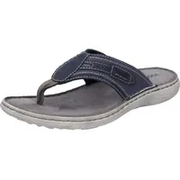 Josef Seibel Herren Zehentrenner Vincent 12, Männer Sandalen,Weite G (Normal),offene Schuhe,Strandschuhe,flip Flops,Blau (Jeans-Kombi),44 EU - 44 EU