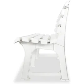 furnicato Gartenbank 145,5 cm Kunststoff Weiß