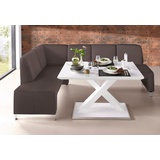 exxpo - sofa fashion Intenso 157 x 91 x 244 cm Naturleder langer Schenkel rechts schoko