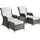 Tectake Benissa Set 5-tlg. grau