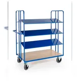 ROLLCART Kommissionierwagen mit 4 doppelseitigen Blechladeflächen 2x1350x400mm
