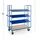 ROLLCART Kommissionierwagen mit 4 doppelseitigen Blechladeflächen 2x1350x400mm