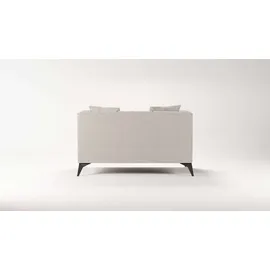 Home Affaire Loveseat HOME AFFAIRE "MATTHEW Loungesessel, Maße B/T/H: 130/86/74 cm", beige (creme), B:130cm H:74cm T:86cm, 100% Polyester, Sessel, incl. Zierkissen, feine Steppung im Rücken, belastbar bis 200kg