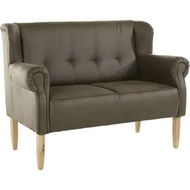 Home Affaire Küchensofa HOME AFFAIRE "Moro", grün, B:142cm H:99cm T:73cm, Microfaser in Antiklederoptik (100% Polyester), Sofas, in verschiedenen Stoffen und Farben