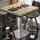 GGM Möbel MM | Bistro Massiv Tisch | Quadratisch | 60 x 60 x 77 cm | Eiche / Edelstahl