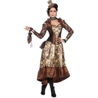 Wilbers Damen Kostüm Steampunk Kleid Karneval Fasching Gr.44