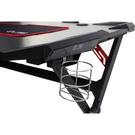 MCW Schreibtisch MCW-F11, Computertisch Jugend-Schreibtisch, Gaming 120x75cm MVG schwarz