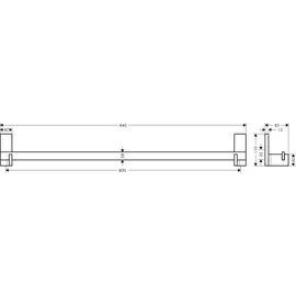 Hansgrohe Axor Badetuchhalter Schwarz 42683330
