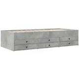 vidaXL Tagesbett mit Schubladen ohne Matratze Betongrau 100x200 cm