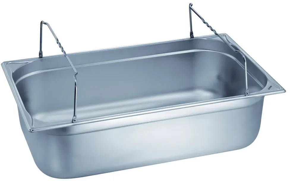 B.PRO Gastronorm-Behälter 26,5 Liter Edelstahl-GN 1/1 mit Bügelgriffen - 200 mm
