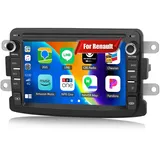 CAMECHO Android 13 Autoradio für Renault Dacia Logan Duster Sandero Lodgy Capture Symbol Lada Xray mit Navi Carplay Android Auto,7 Zoll Doppel Din Autoradio mit Bluetooth HiFi MirrorLink FM/RDS