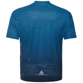 Odlo Herren Essential Imprim Kurzarm-radtrikot - blue wing Teal S