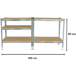 Baumarktplus Schwerlastregal 180x90x60cm Lagerregal Werkstattregal Weitspannregal Traglast 875 kg