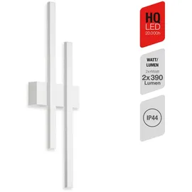 Telefunken LED Außenleuchte Wandlampe Weiß IP44 2 x 4W 780lm Neutralweiß 4000K - Weiß