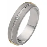 FIRETTI Trauring FIRETTI "Schmuck Geschenk Hochzeit Ehering "LIEBE" Gr. 17, silber (silberfarben), Fingerringe, Damen, 17,mit Zirkonia, Silber 925 (Sterlingsilber), 5mm, Trauring, wahlweise mit oder ohne Zirkonia (synth.)