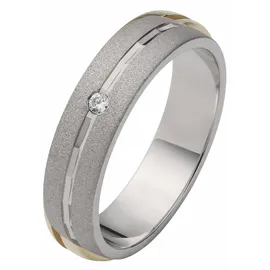 FIRETTI Trauring FIRETTI "Schmuck Geschenk Hochzeit Ehering "LIEBE" Gr. 17, silber (silberfarben), Fingerringe, Damen, 17,mit Zirkonia, Silber 925 (Sterlingsilber), 5mm, Trauring, wahlweise mit oder ohne Zirkonia (synth.)
