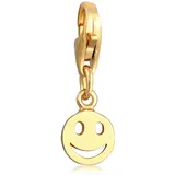 Nenalina Charm Smiling Anhänger gold 925