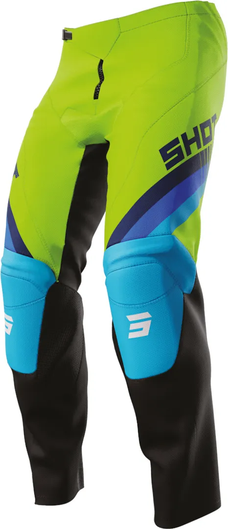 Shot Draw Tracer Motorcrossbroek voor kinderen, groen-blauw, 11 - 12 12 - 14 12/14 12 jaar 13 jaar