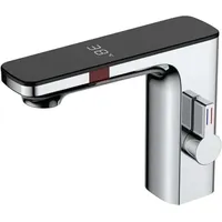 Smart Sensor-Waschtischarmatur, Mischbatterie für Warm- und Kaltwasser, berührungsloser automatischer Wasserhahn (1/2 Zoll, Chrom)