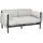 Beliani Gartensofa 144 x 80 x 96 cm Grau/Schwarz