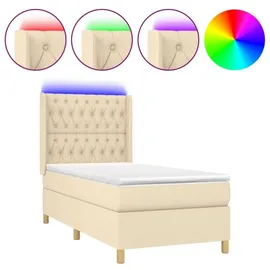 vidaXL Boxspringbett 100 x 200 cm Creme