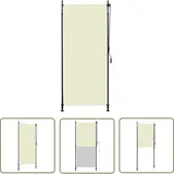 Außenrollo 100 x 270 cm Creme - Außenrollo - Markise - Sonnenschutz - Balkonvorhang - Terrassenbeschattung - The Living Store