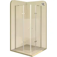 iflair i-flair Eck-Duschkabine mit Scharniertür rechts 80 x 80 cm silber Sicherheitsglas DK19