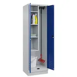 Californian Products CP Putzmittelschrank Classic PLUS 080120-00 S10003 enzianblau, lichtgrau 60,0 x 50,0 x 195,0 cm, aufgebaut
