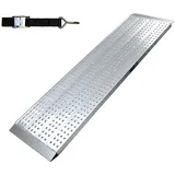 Trutzholm 1 x Auffahrrampe 200 x 56 cm Traglast 270kg Alu grau Profiliert