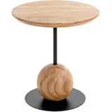 Linea Natura Beistelltisch - holzfarben ¦ Maße (cm): H: 45 Ø: 40