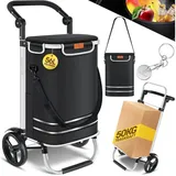 Kesser Einkaufstrolley klappbar schwarz 56L