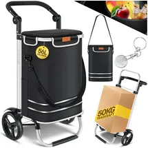 Kesser Einkaufstrolley klappbar schwarz 56L